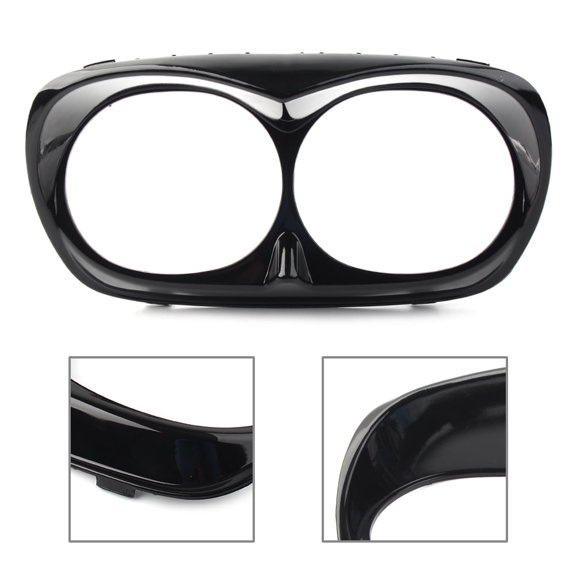 ZS Glossy Black Motorcycle Scowl Headlight Bezel Fairing Cover ABS Trim For Harley Road Glide FLTR FLTRX FLTRU 1998-2013