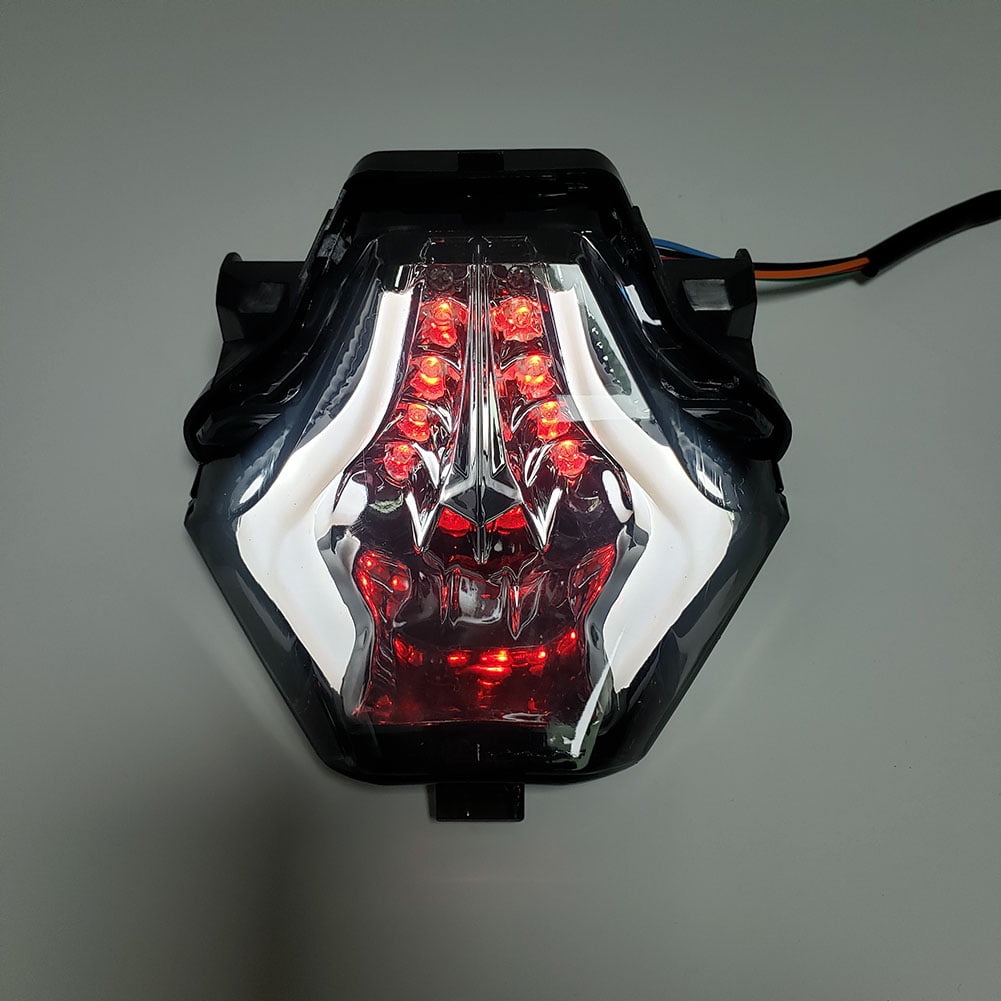 ZS LED Brake Tail Light Turn Signal Red Fit for YAMAHA YZF R3 R25/ MT ...