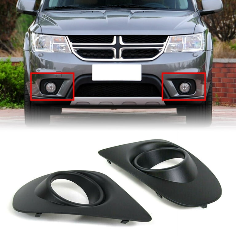 ZS LH RH 2Pcs Auto Fog Light Lamp Cover For DODGE JOURNEY CHRYSLER 200 2011 2012 2013 2014 2015 2016 2017 2018 2019 2020 Black ABS Walmart