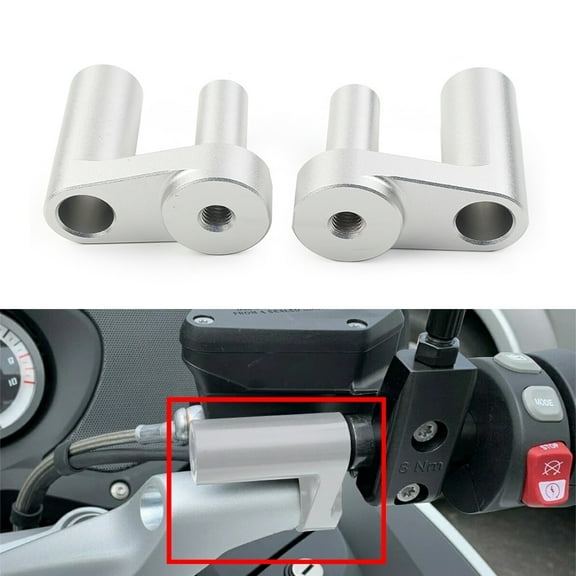 ZS Motorcycle Handlebar Risers Kits 1.625" Back Move Mount Clamps For BMW R1200RT R1250RT 2014-2020 Aluminum