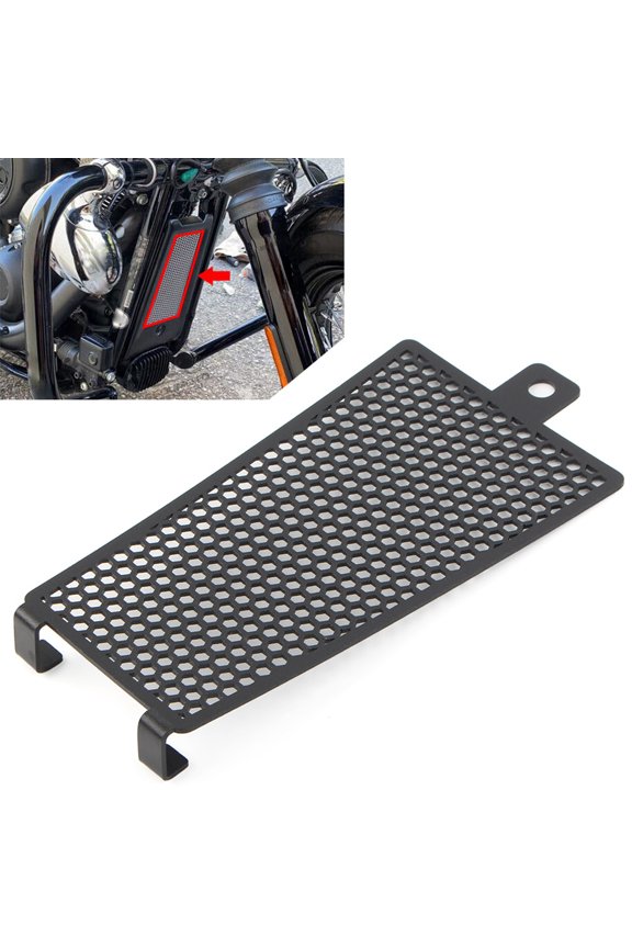 ZS Motorcycle Oil Cooler Radiator Grille Cover For Harley Softail Deluxe Low Rider Fat Bob 2018-2022