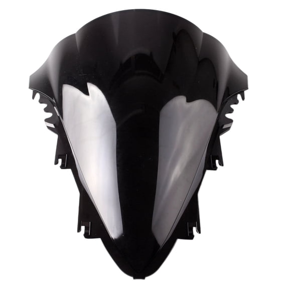 ZS Smoke Black Double Bubble Windshield Windscreen for Motorcycle Fits Yamaha YZF R1 2007 2008