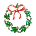 thumbnail image 1 of ZSBCMY Christmas Brooch, Holiday Accessories, Festive Pin, Xmas Jewelry, Wreath Design Brooch, Perfect for Parties and Gatherings, 1 of 6