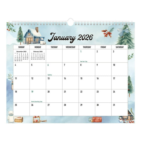 ZSBCMY Stunning Watercolor Calendar, 2026-2027 Planner, Wall and Desk Calendar, Monthly Art, 18-Month Extended Planning, Holidays Marked & Notes