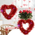 thumbnail image 1 of ZSBCMY Valentine's Day Garland, LED Lighted Wreath, Holiday Decor for Engagement Wedding Anniversary, Shiny Hanging Decoration for Indoor Outdoor Use, 1 of 8
