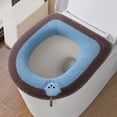 thumbnail image 1 of ZSBCMY Warm and Cushioned Toilet Seat Cover, Soft Polyester Toilet Seat Cushion, Breathable and Washable Toilet Seat Protector, Eco-Friendly Toilet Seat Accessory for Year-Round Comfort, 1 of 3
