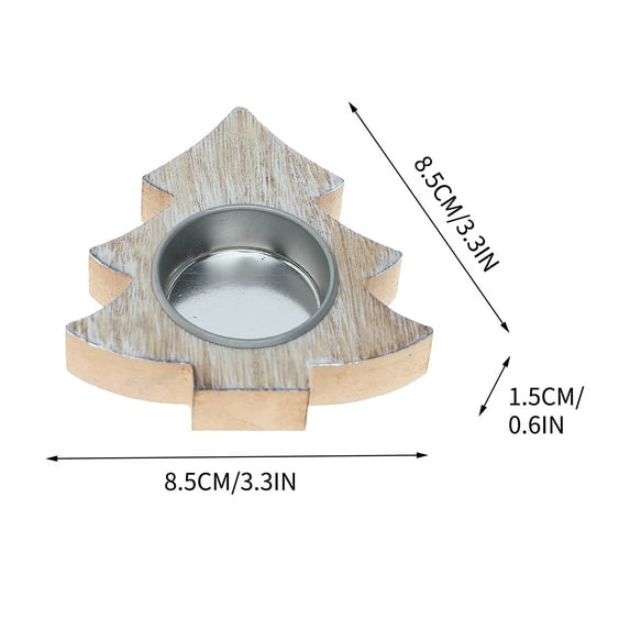 ZSBCMY Wooden Snowflake Candlestick, Christmas Tree Candle Holder, Pentagram Candle Decor, Natural Wood Candlelight Ornaments for Holiday Home Decoration, Cozy Ambiance Setting