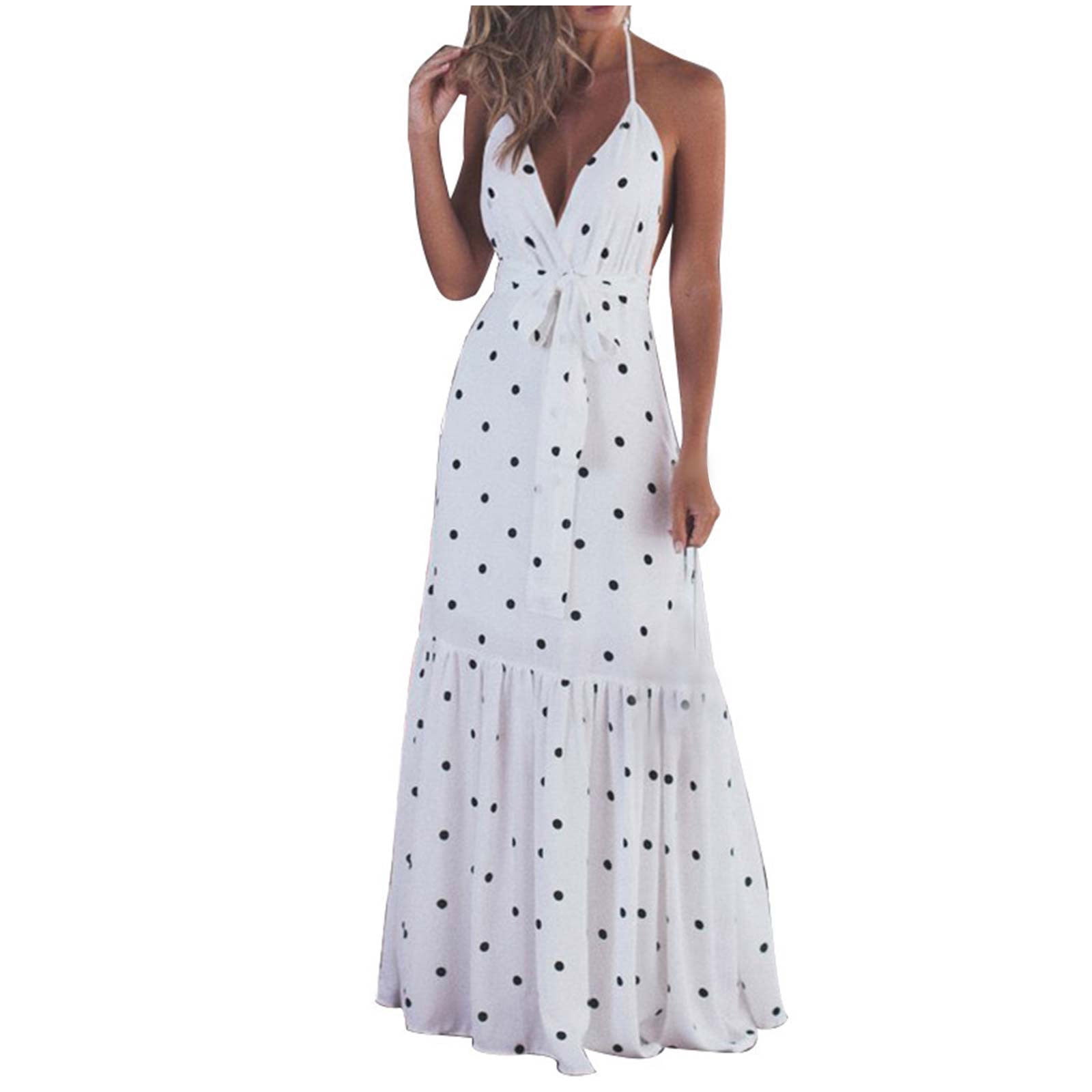 ZSDVBZS Dresses for Big Busted Women Ribbed Maxi Dress Button Front