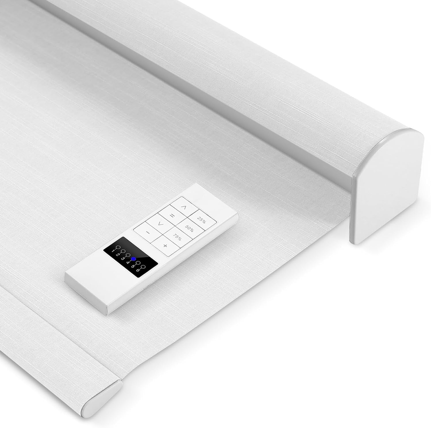 ZSHINE Motorized Blackout Window Roller Blinds Customize Width Remote