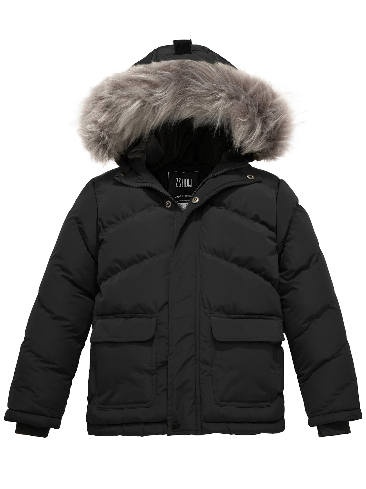 ZSHOW Boy's Puffer Jacket Warm Winter Jacket Quilted Outerwear Coat ...