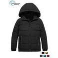 thumbnail image 1 of ZSHOW Boy's Winter Coat Padded Puffer Jacket Windproof Winter Jacket Pure Black 8, 1 of 11