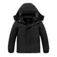 thumbnail image 1 of ZSHOW Boy's Winter Jacket Warm Hooded Ski Jacket Breathable Snow Parka Coat Black 6/7, 1 of 8