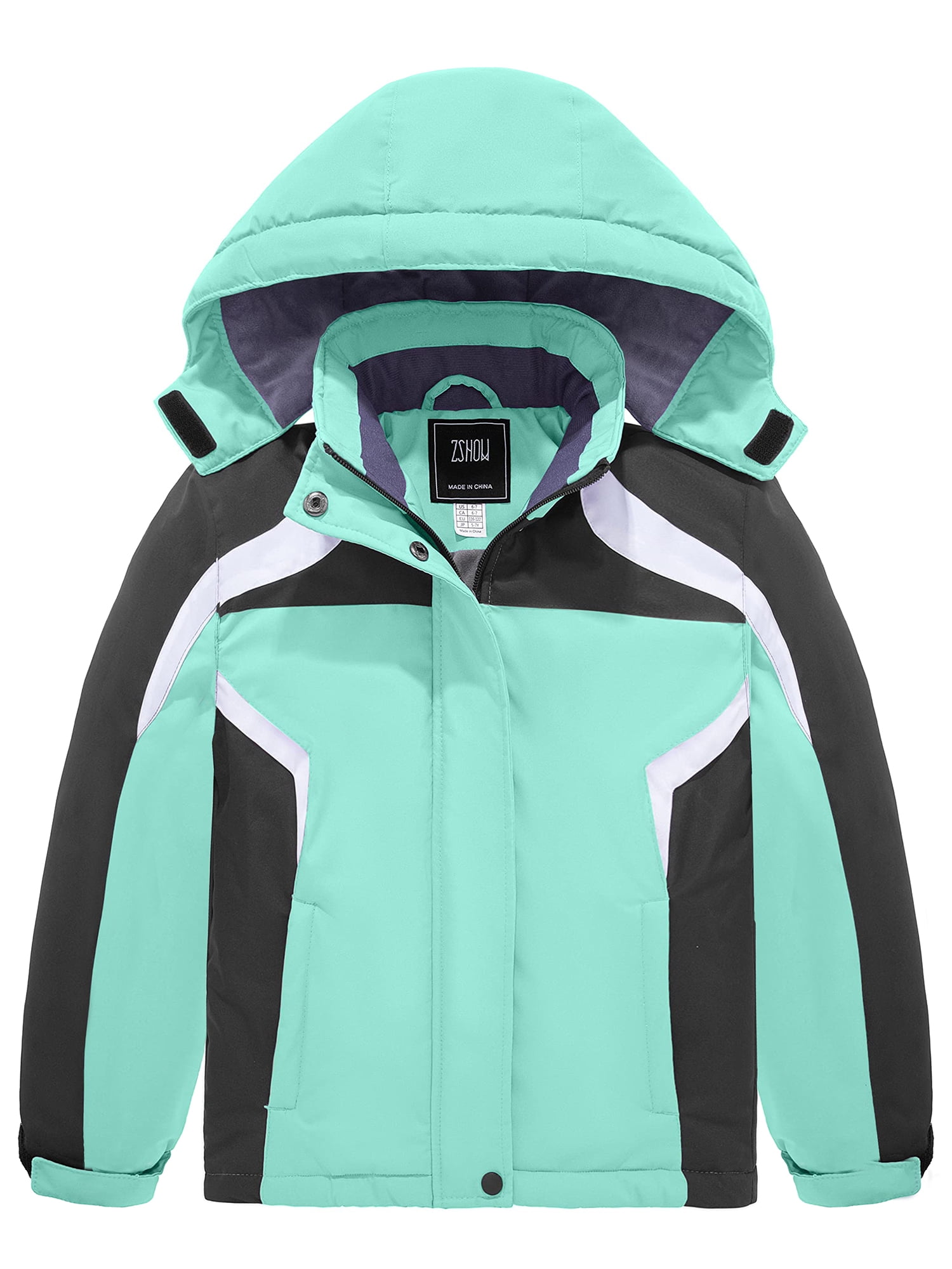 ZSHOW Girl\'s Ski Jacket Warm Winter Jacket Hooded Snowboard Coat Purple  10/12