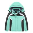 thumbnail image 1 of ZSHOW Girl's Snow Coat Waterproof Fleece Ski Jacket with Removable Hood Mint Green 8, 1 of 8