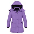 thumbnail image 1 of ZSHOW Girl's Winter Parka Water Resistant Puffer Jacket with Hood Outerwear Coat Light Purple 14/16, 1 of 8