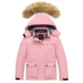 thumbnail image 1 of ZSHOW Girls' Mountain Ski Jacket Soft Fleece Lined Hooded Winter Outerwear Coat(Coral Pink,14-16), 1 of 10