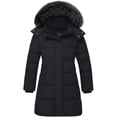 thumbnail image 1 of ZSHOW Girls' Recycled Coat Warm Waterproof Puffer Parka Jacket with Removable Hood Black 10/12, 1 of 9