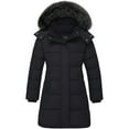 thumbnail image 1 of ZSHOW Girls' Recycled Coat Warm Waterproof Puffer Parka Jacket with Removable Hood Black 10/12, 1 of 11