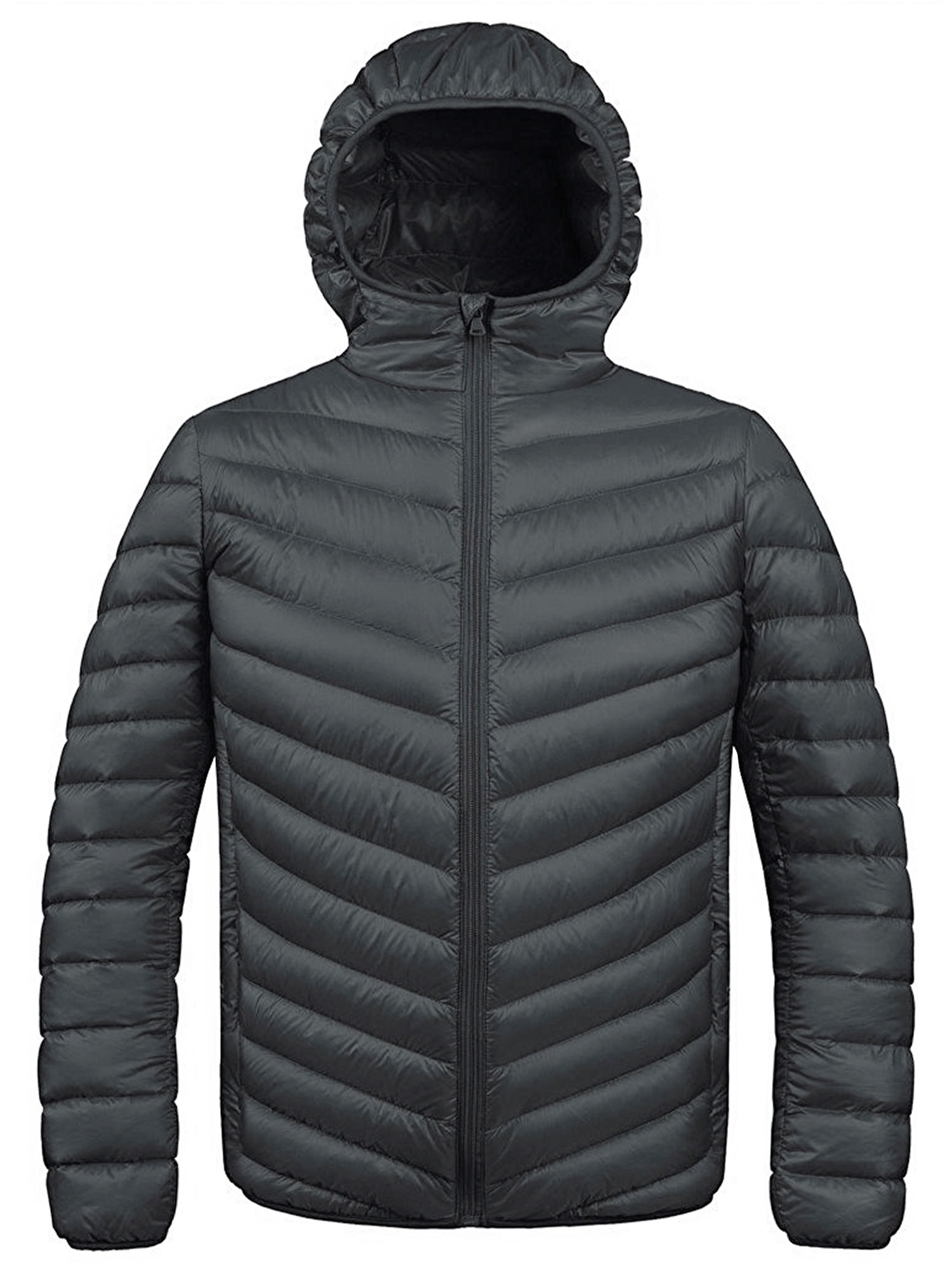 dark grey puffer jacket mens