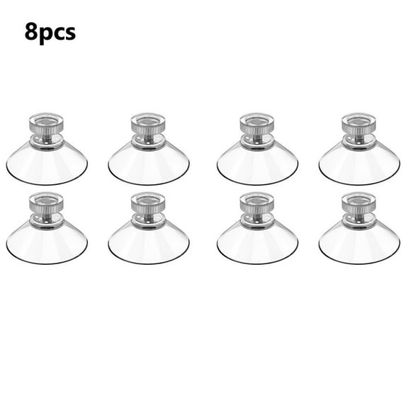ZSIFEN 40mm Thumb Screw Clear Suction Cups Nut Rubber Suckers Plastic Suction Cup, 8PCS