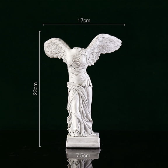 ZSIFEN Winged Victory of Samothrace Statue Victory Goddess Sculpture Desktop Ornament, E5-181513