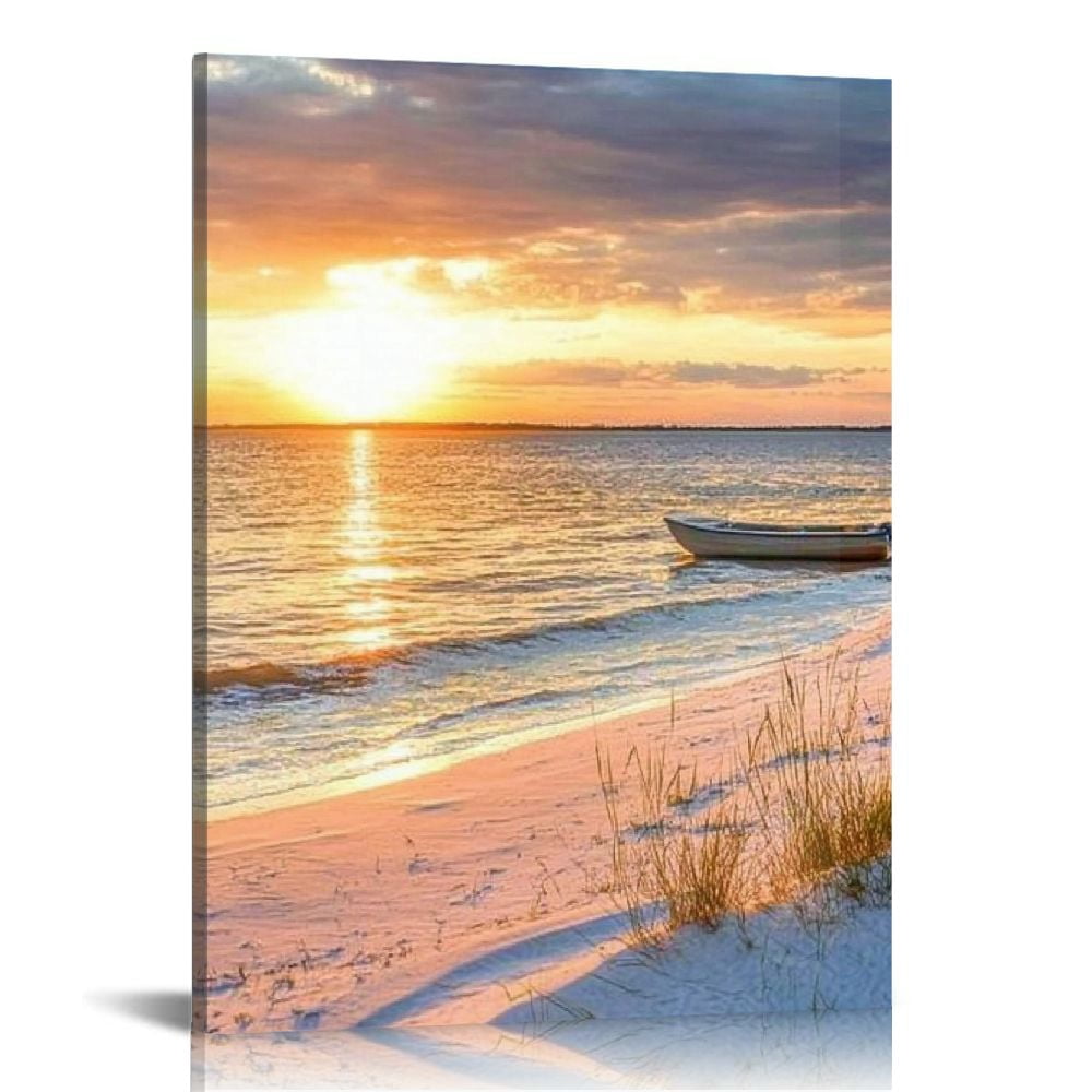 ZSLONG Wall Art For Living Room Wall Decor For Bedroom Sun Beach Grass ...