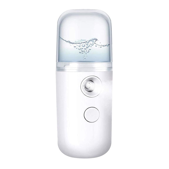 ZSODA 15s Heat-Up Mini Steamer, Rechargeable 30ml USB Mister for Skin Care, Makeup,Travel Clothes,White