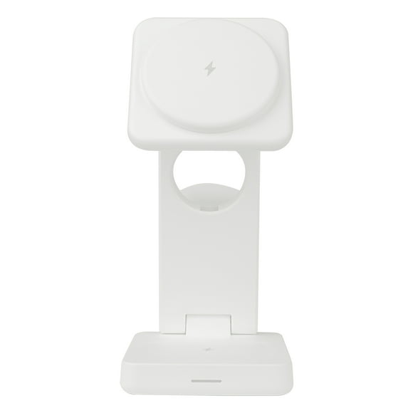 ZSOU 3-In-1 Foldable Magnetic Charging Stand for Phone, Watch & Earbuds, White
