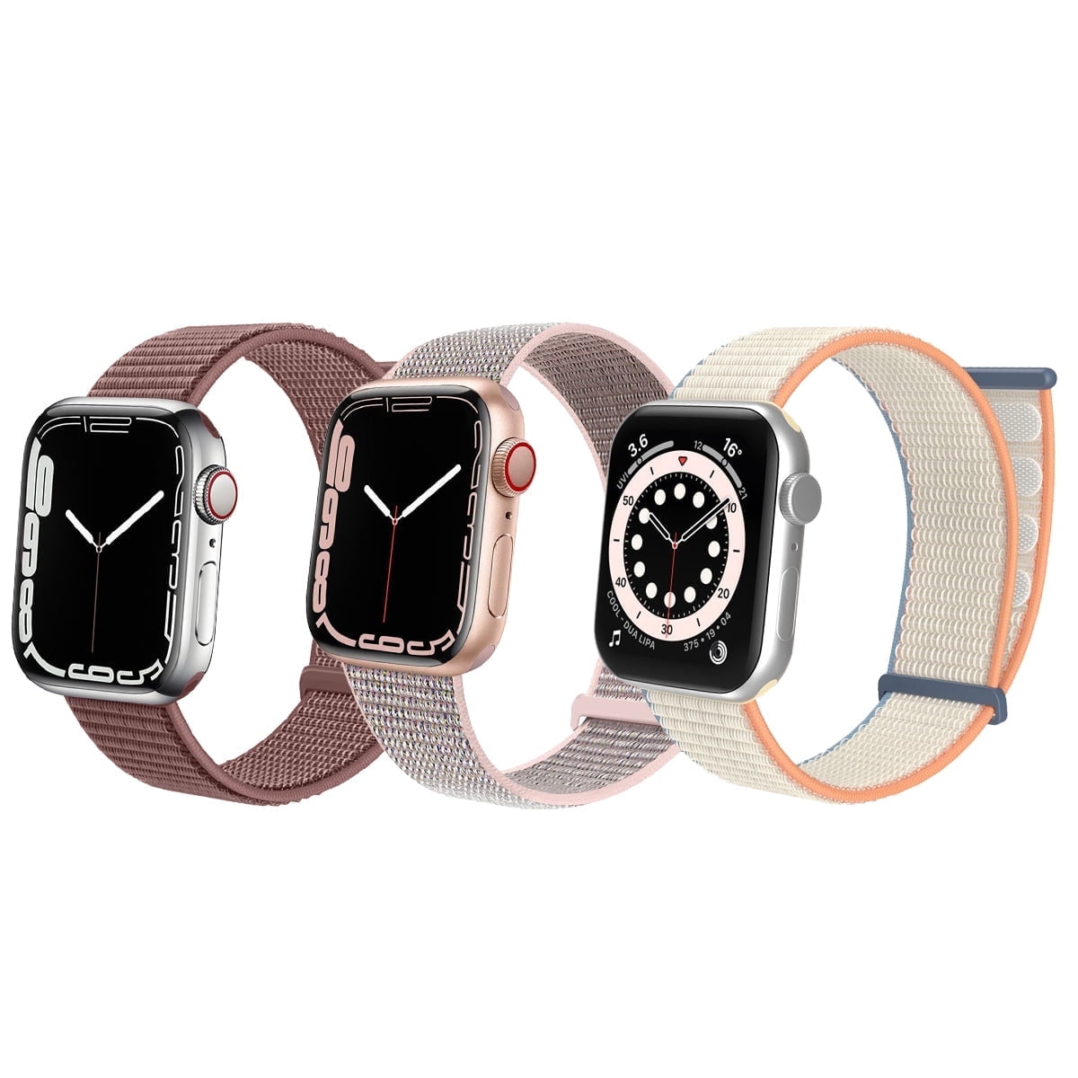 ZSOU 3 Pack Nylon Velcro Fitness Watch Bands for Apple Watch  display picture 1