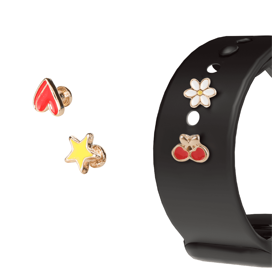 ZSOU Decorative Smart Watch Band Charms for Apple Watch Straps, 4 Pack