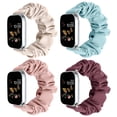 thumbnail image 1 of ZSOU 4 Pack Scrunchie Watch Bands for Apple Watch 38/40/41/42mm(Series 10) for Women - Multicolor, 1 of 4