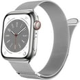 thumbnail image 1 of ZSOU Metal Mesh Watch Band for Apple Watch 42mm(Series 1-3)/44/45/46/49mm - Silver, 1 of 4