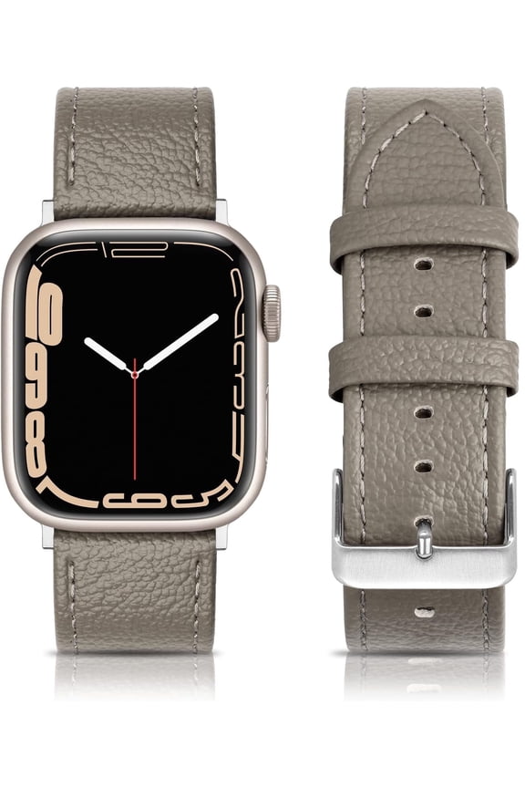PU Leather Watch Band for Apple Watch 38/40/41/42mm(Series 10) - Tan