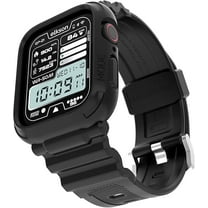 ZSOU Rugged Watch Band with Case for Apple Watch 38/40/41mm - Black
