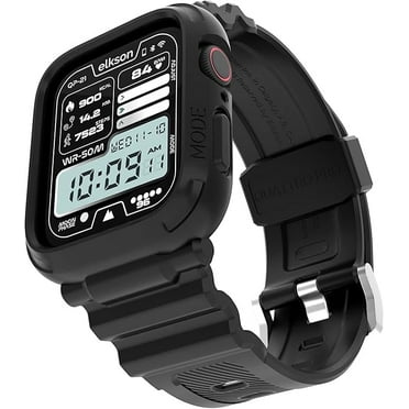 ZSOU Rugged Watch Band with Case for Apple Watch 38/40/41mm - Black