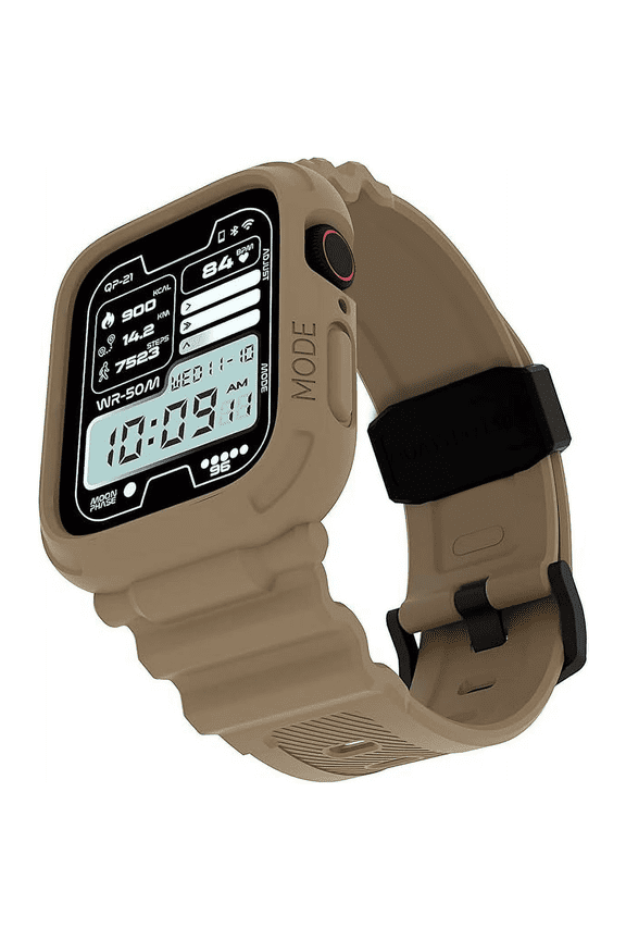 Rugged Watch Band with Case for Apple Watch 38/40/41mm - Tan