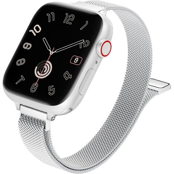 ZSOU Skinny Metal Mesh Watch Band for Apple Watch 38/40/41/42mm(Series 10) - Silver