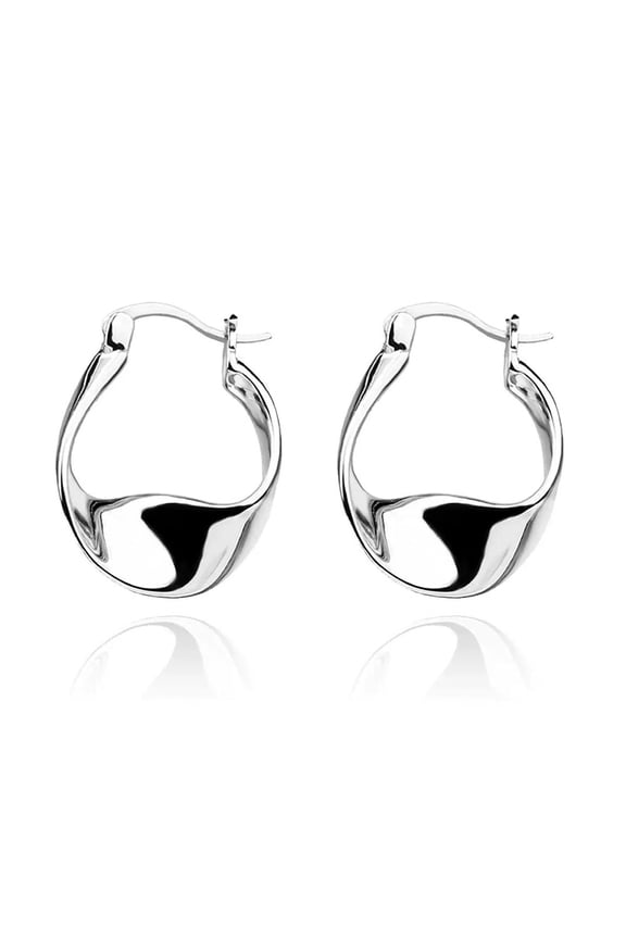 925 Sterling Silver Earrings for Women Small Huggie Earrings Lightweight Chunky Hoops Earrings Jewelry Gifts