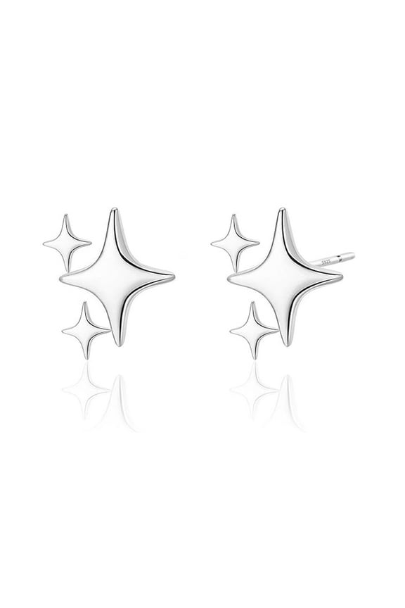 925 Sterling Silver Star Stud Earrings for Women Trendy Hypoallergenic Small Post Earrings Jewelry Gifts