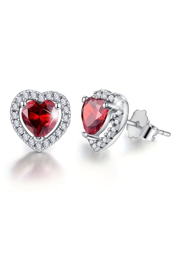 925 Sterling Silver Stud Earrings Womens Luxury Crystal Earrings