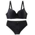 thumbnail image 1 of WCJM 2 Piece Underwear Set for Women Bras and Regular Fit Comfort Padded Bra and Panty Wireless Bralette, 1 of 4