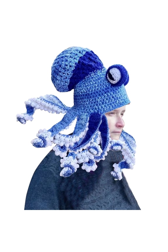 ZSQDM Adult Halloween Party Tricky Funny Head Cover Crochet Yarn Hat Crochet Hat The Perfect Addition To Your Everyday Winter Wardrobe beanie Hat Storage Bomber Hats Swim Caps for Women
