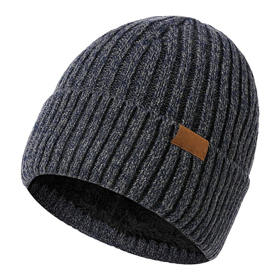 ZSQDM Adult Winter Soild Layer Woolen Hat New Fleece Warm Knitted Hat Women beanie Mens Sun Hat Bomber Hats Migraine Cap