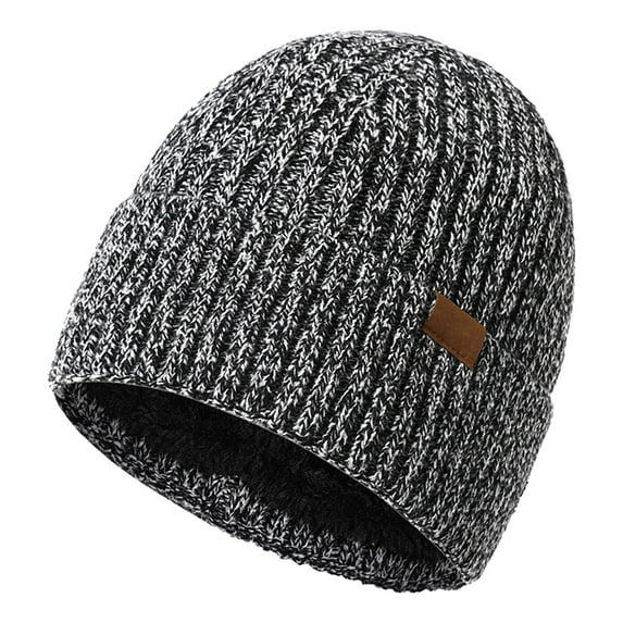 ZSQDM Adult Winter Soild Layer Woolen Hat New Fleece Warm Knitted Hat beanie of Men Hat Rack for Wall Bomber Hats Skull Caps for Men