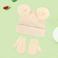 thumbnail image 1 of ZSQDM Baby Hats Knitted Toddler Winter Double Pompom Hat beanie Straw Cowboy Hat Scarf ,Hat,& Gloves Cradle Cap Brush, 1 of 3