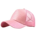 thumbnail image 1 of ZSQDM Baseball Hats for Men Women Trucker Ponytail Hat Messy Buns Glitter Plain Cap Unisex Visor Caps Womens Baseball Hats, 1 of 3