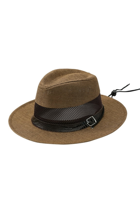 ZSQDM Breathable Sunshade Hat Mesh Hollow Straw Plaited Article Top Hat Thin Sunscreen Hat beanie of Men Von Dutch Hat Bucket Hats Baseball Caps for Men