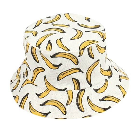 ZSQDM Bucket Hats for Men Women Fisherman Cap Banana Wear Hat Sided Double Unisex Outdoors Adult Baseball Caps Womens Bucket Hats
