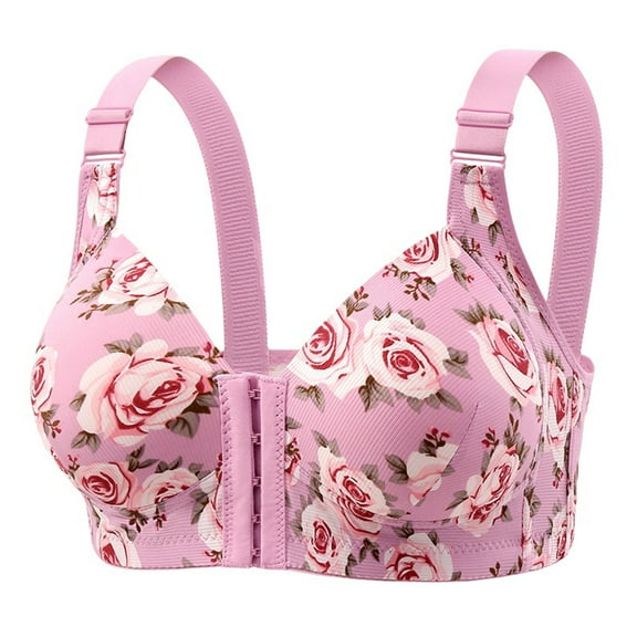 ZSQDM Fair Women's Full Figure Beauty Back Smoothing Bra, 4 Way Stretch Fabric, Lightly Lined Cups Up to H Purple 46