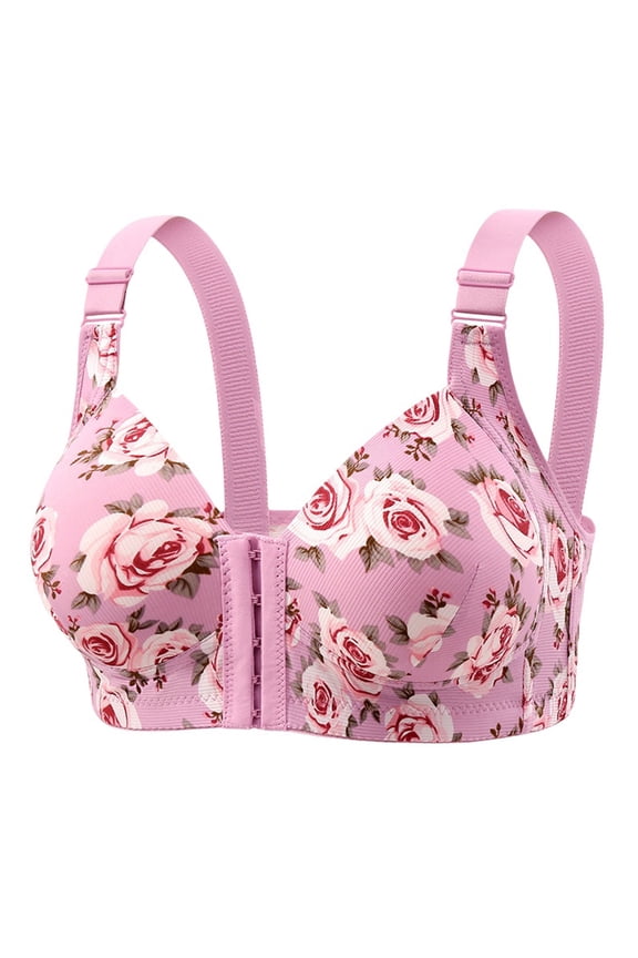 ZSQDM Fair Women's Full Figure Beauty Back Smoothing Bra, 4 Way Stretch Fabric, Lightly Lined Cups Up to H Purple 46